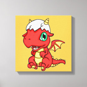 Baby Dragon 12 x 12 Leinwanddruck
