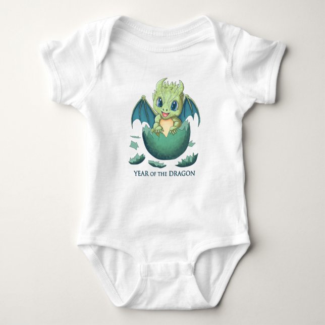 Baby Dragon 2024 Anime Kawai Ein-Stück Bodysuit Baby Strampler (Vorderseite)