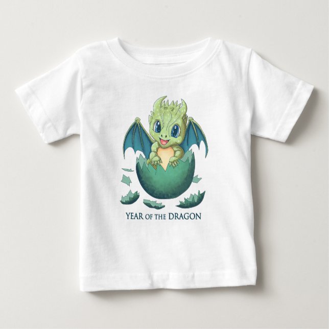 Baby Dragon, 2024 Jahr des Drachen, Anime Kawaii T-shirt (Vorderseite)