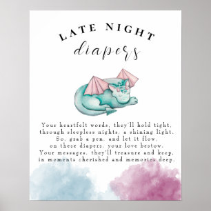 Baby Dragon Baby Shooter Spate Night Diapers Game Poster