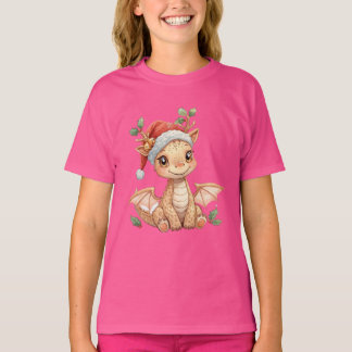 Baby Dragon Christmas – Cute Fantasy Holiday Kids T-Shirt