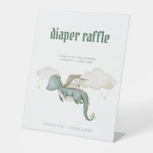 Baby Dragon Diaper Raffle Baby Duschzeichen