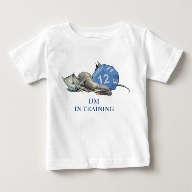 Baby Dragon DM in Training Dice Role Playing T-shirt (Vorderseite)