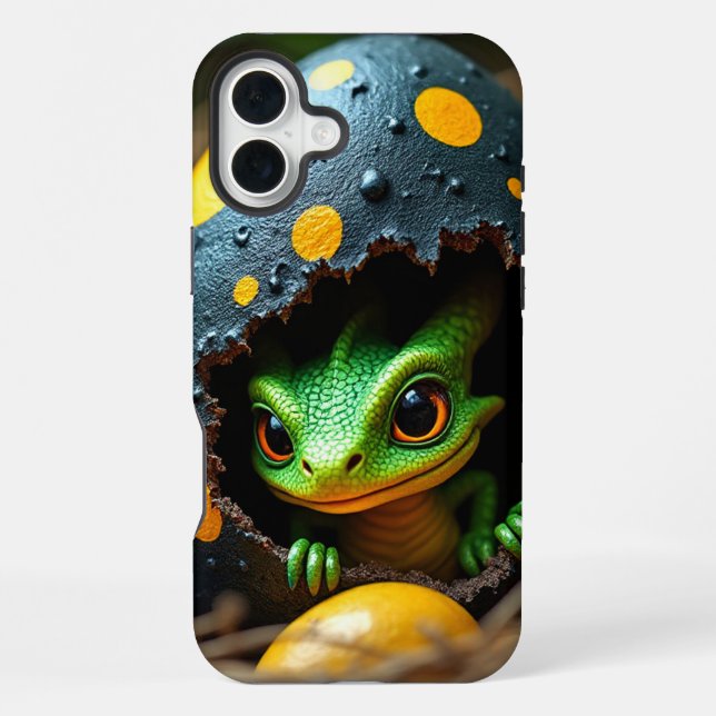 Baby Dragon Hatching Phone Case iPhone Hülle (Rückseite)