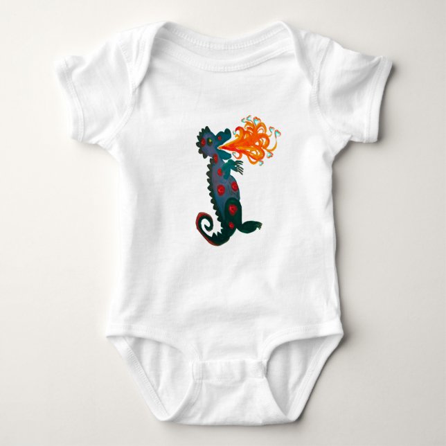 Baby Dragon Heart Bodysuit Strampler (Vorderseite)