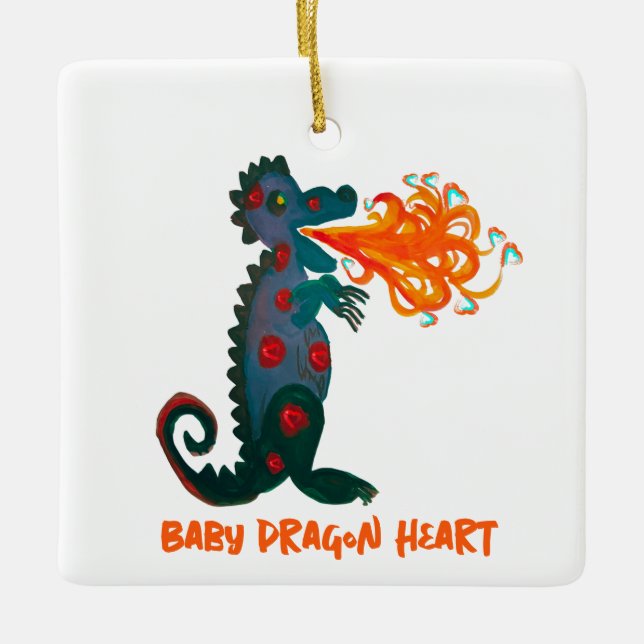 Baby Dragon Heart Ornament (Vorderseite)