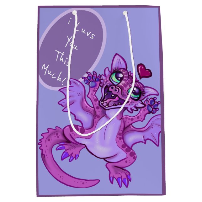 Baby Dragon Liebe Mittlere Geschenktüte (Vorderseite)