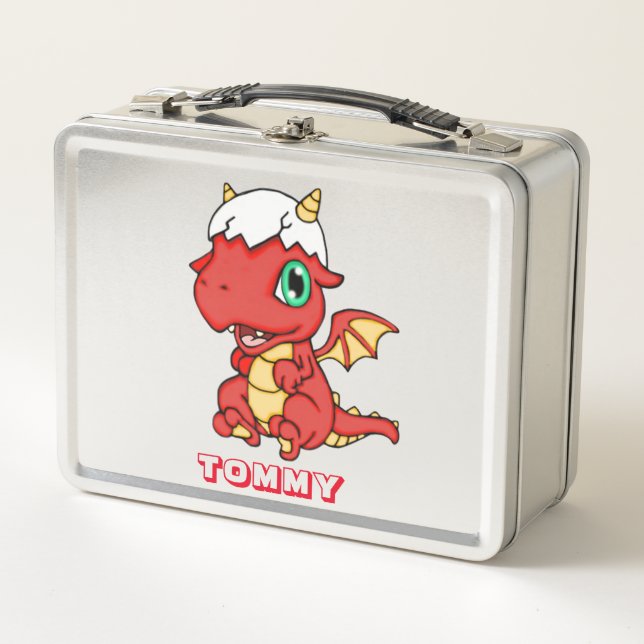 Baby Dragon Metall Brotdose (Vorderseite)