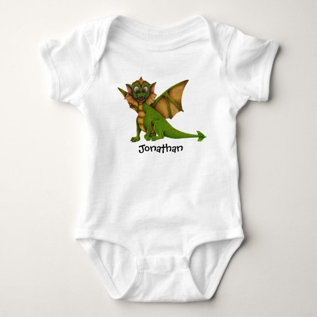 Baby Dragon Personalisiert Strampler (Vorderseite)
