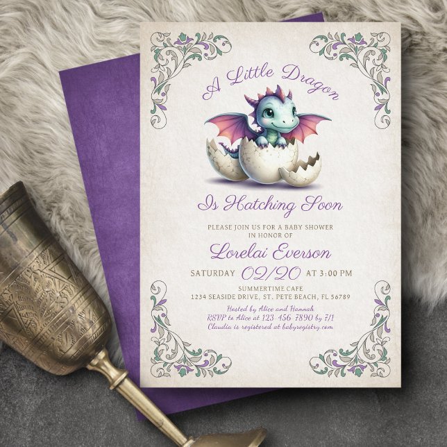 Baby Dragon Shower Einladung (Von Creator hochgeladen)