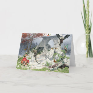 Baby Dragons and Fairies Fantasy Karte