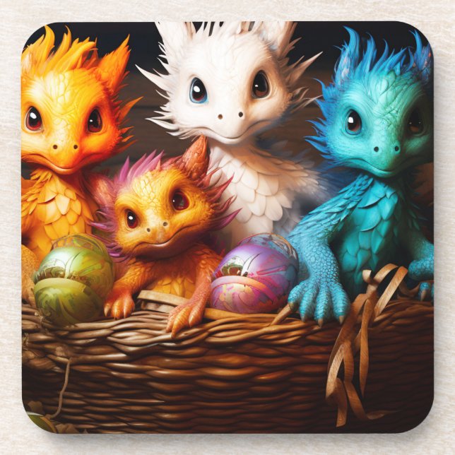 Baby Dragons Getränkeuntersetzer (Vorderseite)