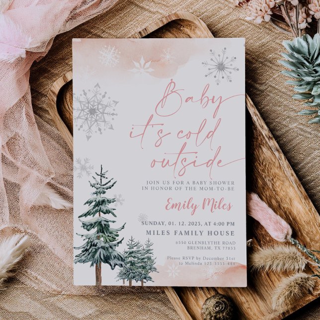 Baby draußen kalt, Baby-Dusche im Winter Einladung (Von Creator hochgeladen)