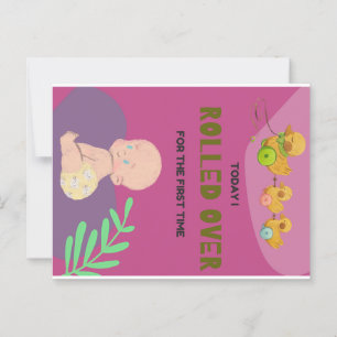 Baby dreht sich um postkarte