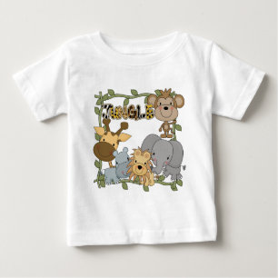 Baby-Dschungel-Tier-T-Shirts und Geschenke Baby T-shirt