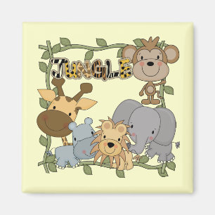 Baby-Dschungel-Tier-T-Shirts und Geschenke Magnet