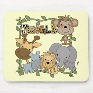 Baby-Dschungel-Tier-T-Shirts und Geschenke Mousepad