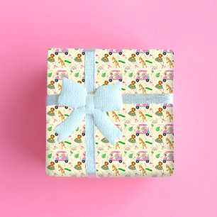 Baby-Dschungeltiere Golfen Baby Shower   Geschenkpapier Set