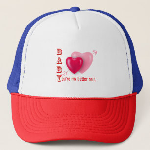 Baby, du bist mein besserer halber Valentinstag Truckerkappe