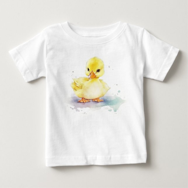 Baby Duck 2 Wasserfarbe T-shirt (Vorderseite)