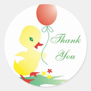 Baby Duck Danke Runder Aufkleber