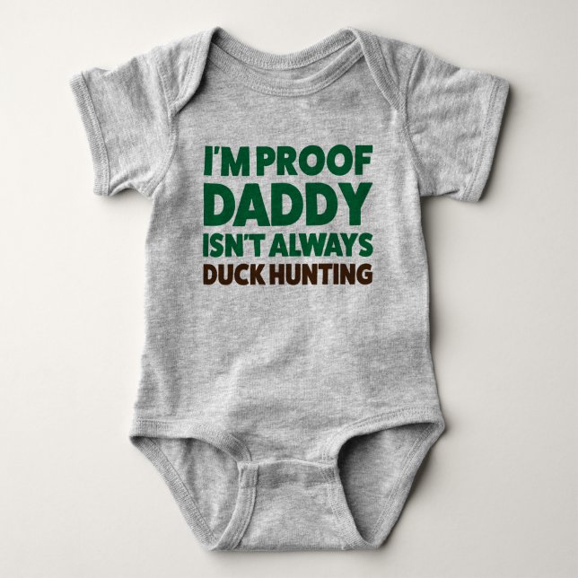 Baby Duck Hunting Jersey Bodysuit Shirt (Vorderseite)