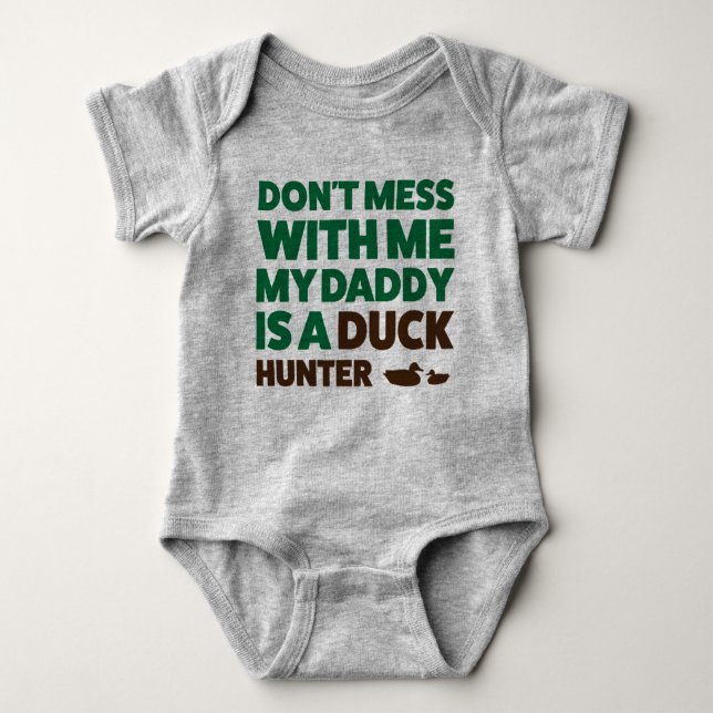 Baby Duck Hunting Jersey Bodysuit Shirt (Vorderseite)