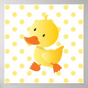 Baby Duck Niedlich Kinderzimmer Art Poster
