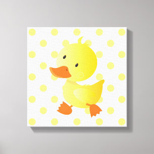 Baby Duck Polka Dots Kinderzimmer Art Leinwanddruck