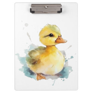 Baby Duck Watercolor Clipboard Klemmbrett