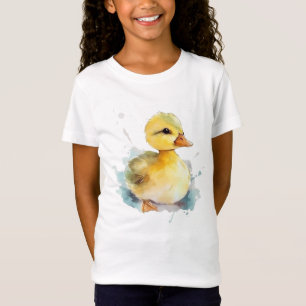 Baby Duck Watercolor Fine Jersey T - Shirt