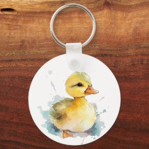 Baby Duck Watercolor Keychain Schlüsselanhänger