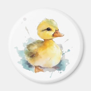 Baby Duck Watercolor Magnet