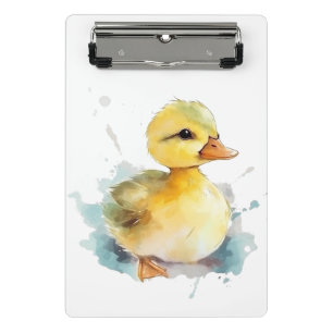 Baby Duck Watercolor Mini Clipboard Mini Klemmbrett