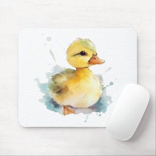 Baby Duck Watercolor Mousepad