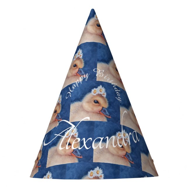 Baby Duckling Happy Birthday Partyhütchen (Vorderseite)