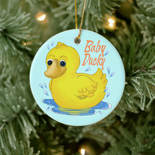 Baby Ducky Keramik Ornament