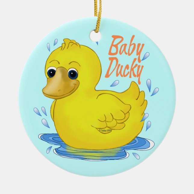Baby Ducky Keramik Ornament (Vorne)