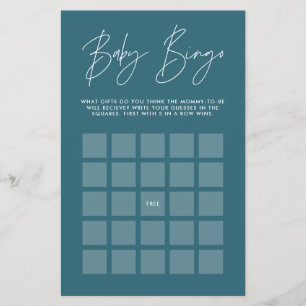 Baby Duschbingo modern aquamarin blau