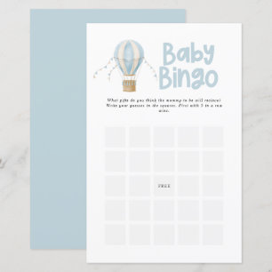 Baby Duschbingo Modernes, elegantes Heißluftballon