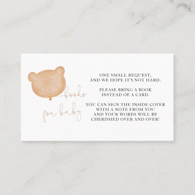 Baby-Duschbücher für Babykarte Platzkarte (Vorderseite)