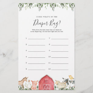 Baby-Dusche auf Bauernhof: Was ist in der Windelbe