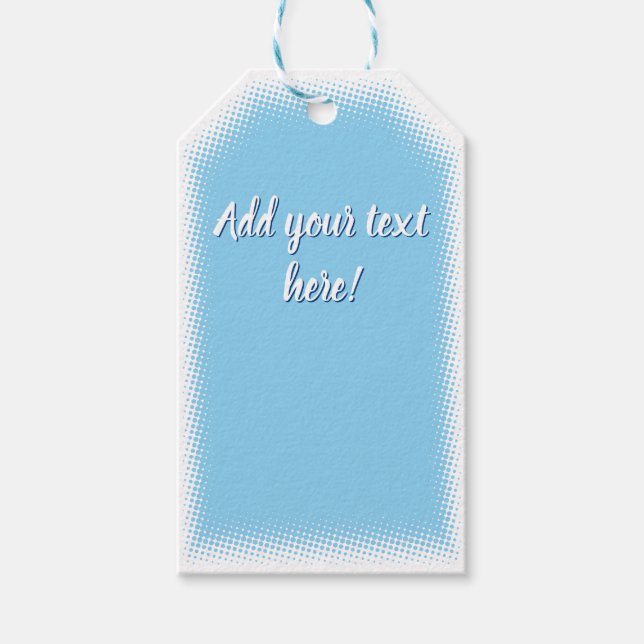 Baby Dusche Baby Blue Custom Geschenkanhänger (Vorderseite)