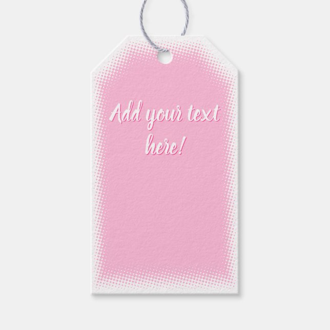 Baby Dusche Baby Pink Custom Geschenkanhänger (Vorderseite)