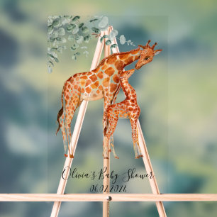 Baby Dusche Babygiraffe Acrylschild