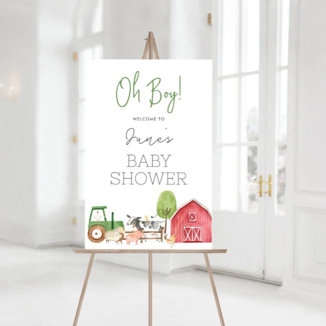 Baby Dusche Begrüßungszeichen Plakat (Farm Baby Shower Welcome Sign)