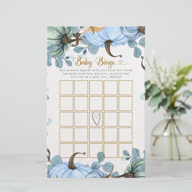 Baby Dusche Bingo Spiel (Stehend Vorderseite)