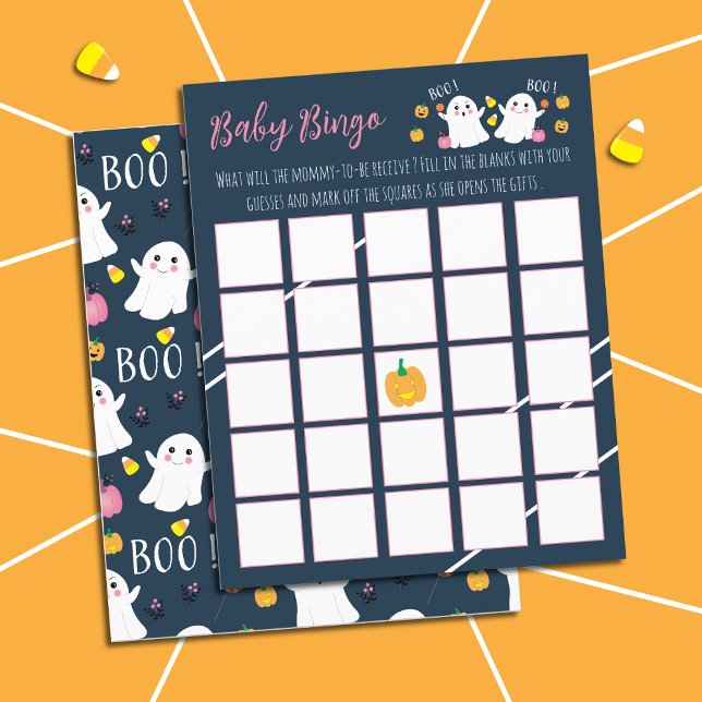 Baby Dusche Bingo Spiel - Halloween - Dunkelblau (Von Creator hochgeladen)