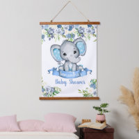 Baby Dusche Blue Boy Elephant-Zeichen