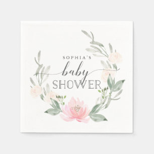 Baby Dusche Cocktail Napkins Pastel Blush Serviette